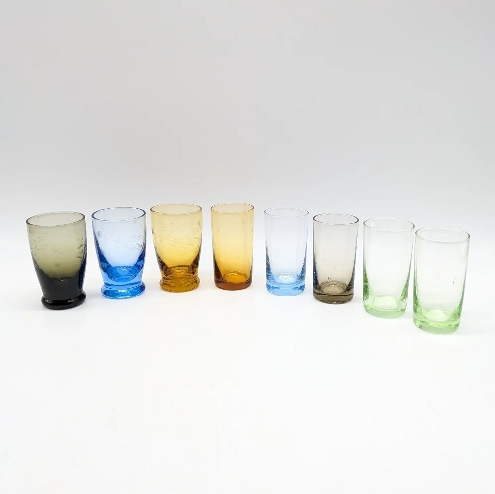 Vintage Shot Glass Bundle Of 8